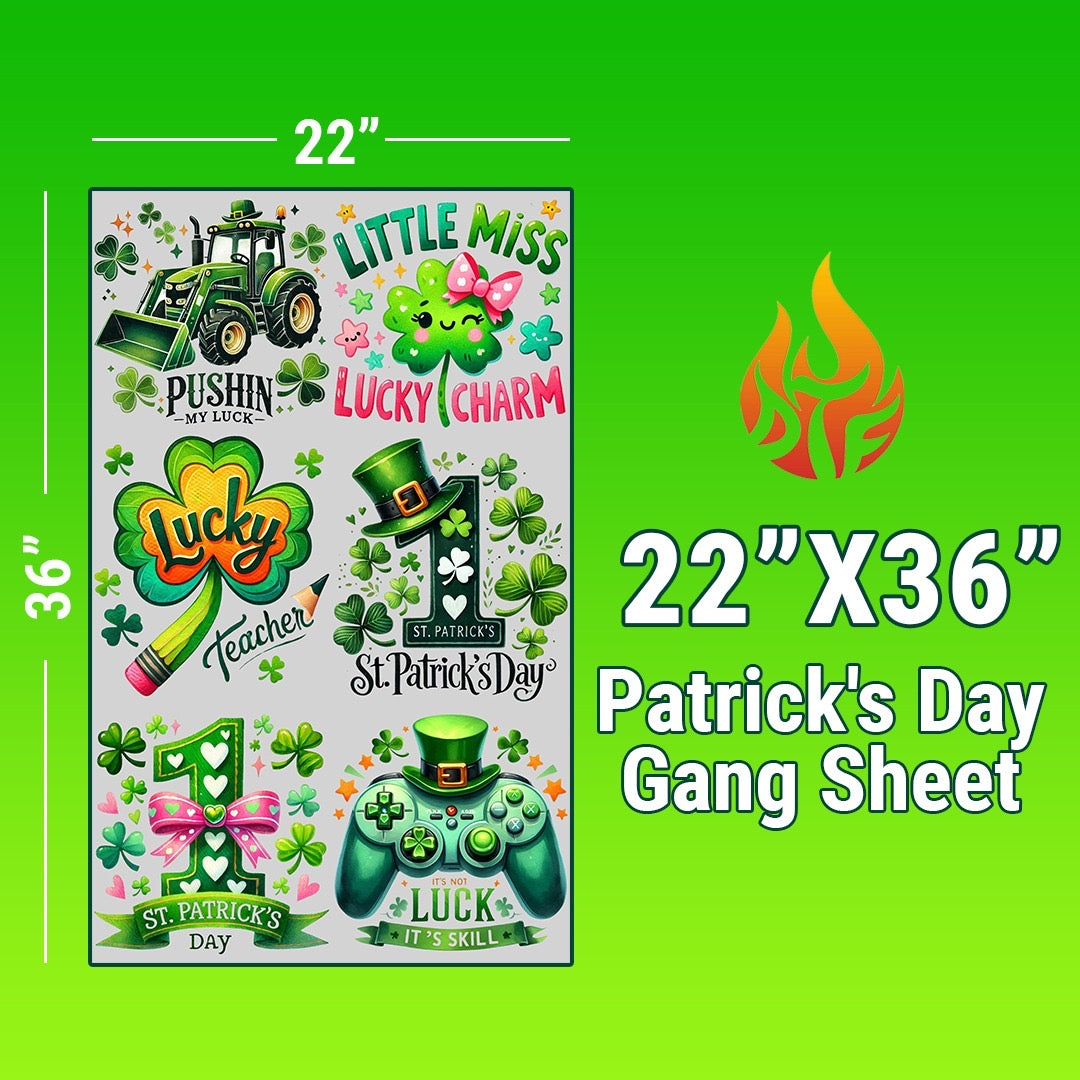 22”x36” St. Patrick Gang Sheet