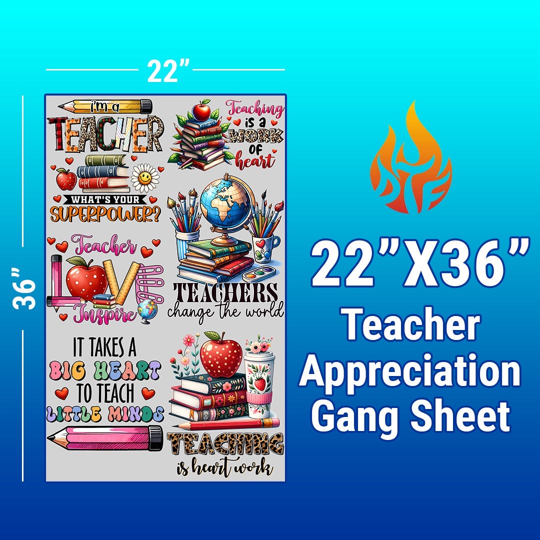22”x36” Teacher Gang Sheet
