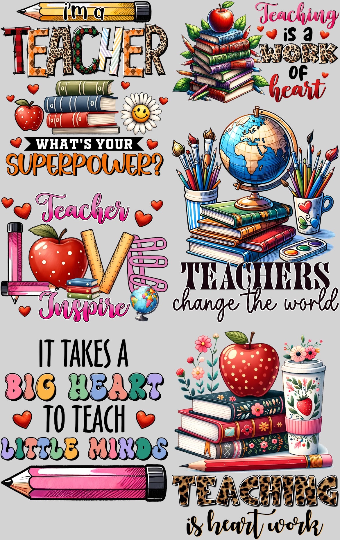 22”x36” Teacher Gang Sheet