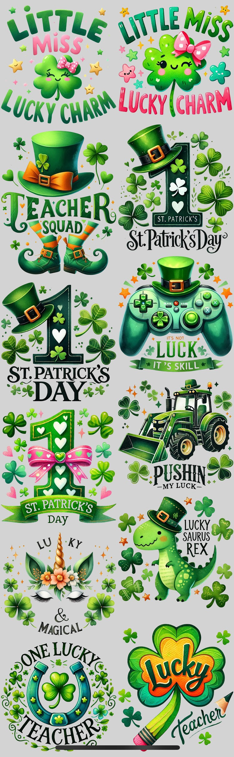 22”x36” St. Patrick Gang Sheet