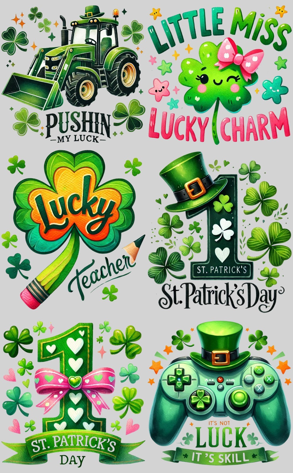 22”x36” St. Patrick Gang Sheet