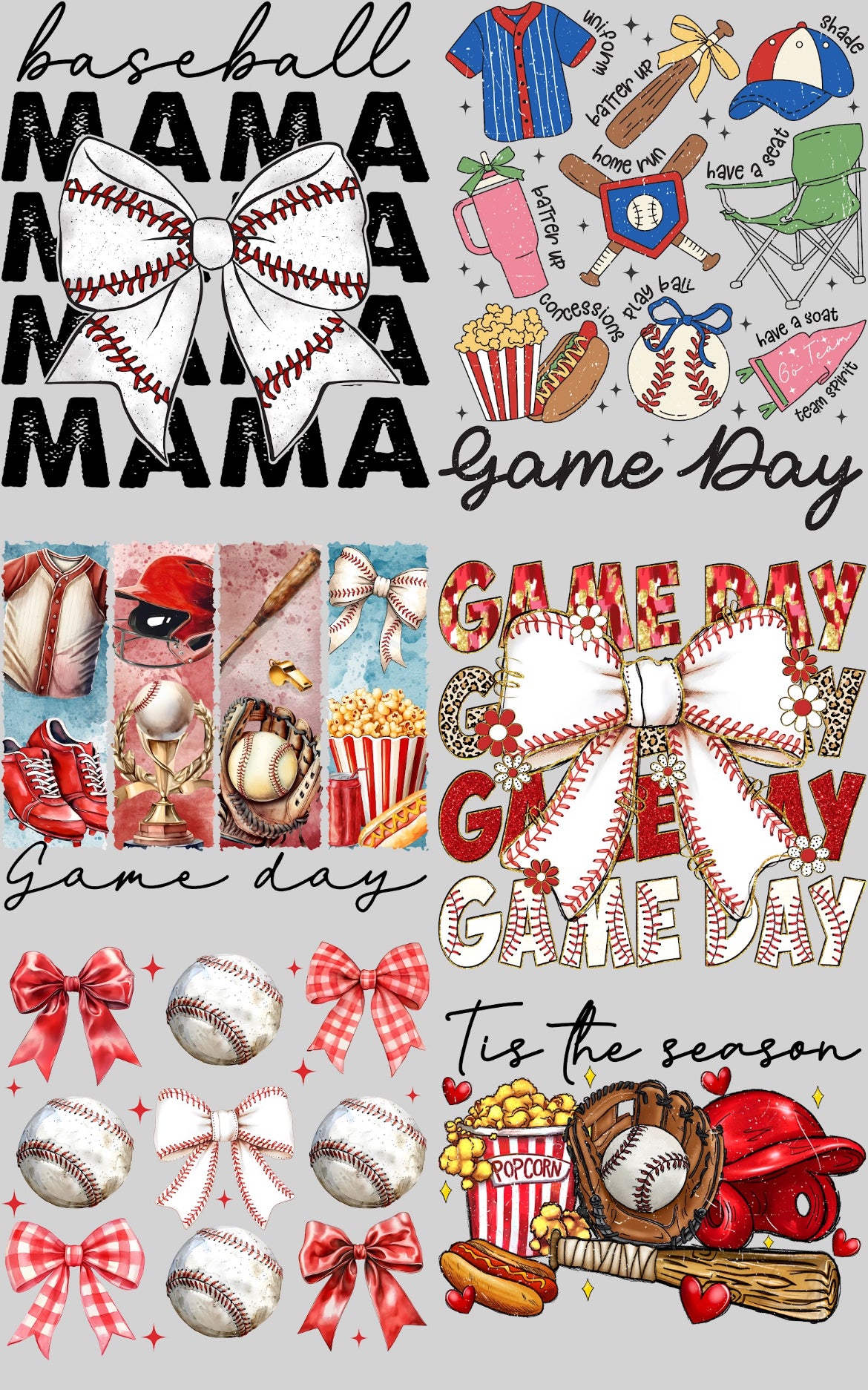 22”x36” Baseball Gang Sheet