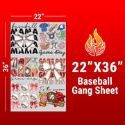 22”x36” Baseball Gang Sheet