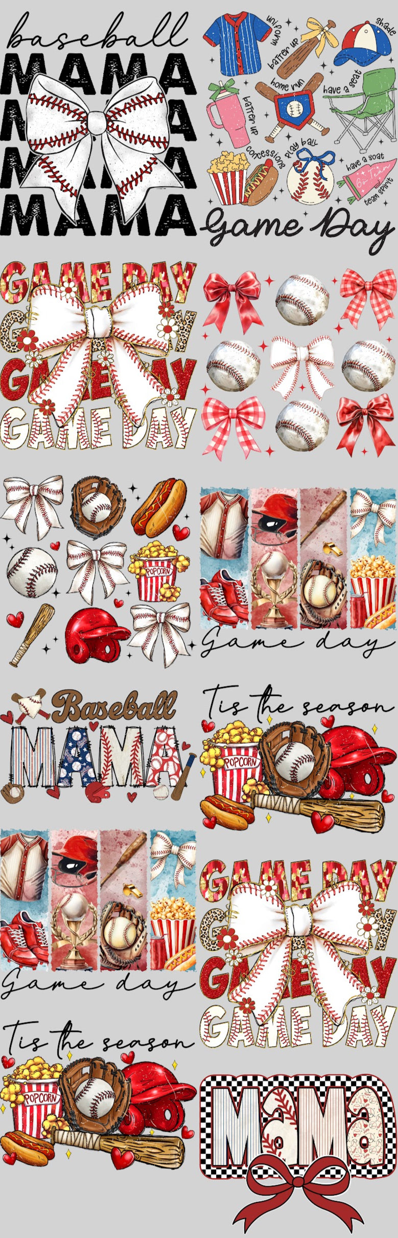 22”x36” Baseball Gang Sheet